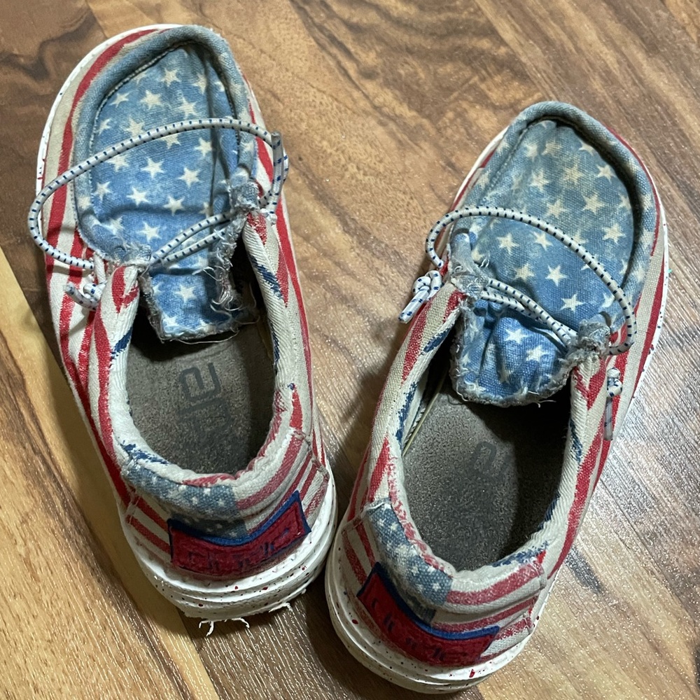 Hey Dude’s Boy Patriotic Shoes Size 10 (Toddler)